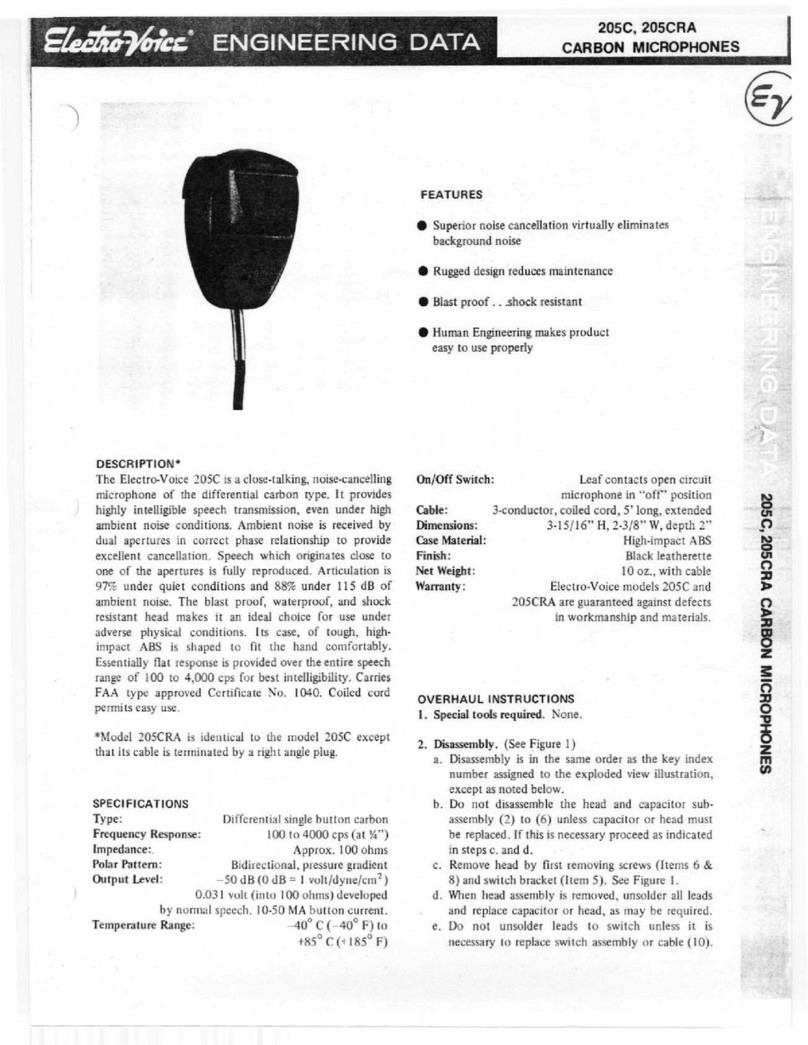 Electro-Voice 205CRA Dimension Guide