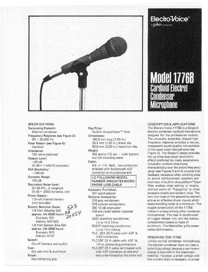 Electro-Voice 1776B Specification sheet