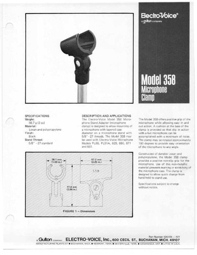 Electro-Voice 358 Specification sheet