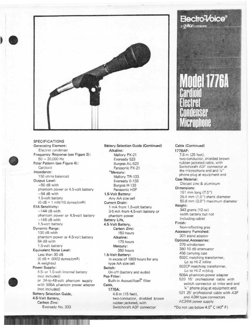 Electro-Voice 1776A Specification sheet