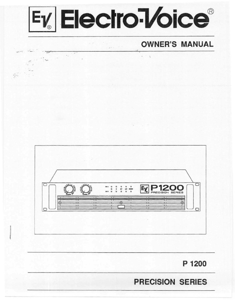 Electro-Voice Precision P 1200 User manual