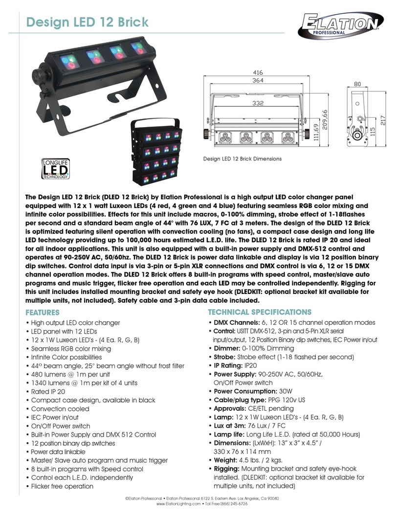 Elation Design LED 12 Brick II User manual