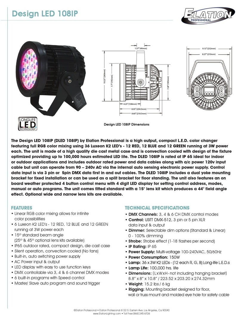 Elation Design LED 108IP Technical specifications