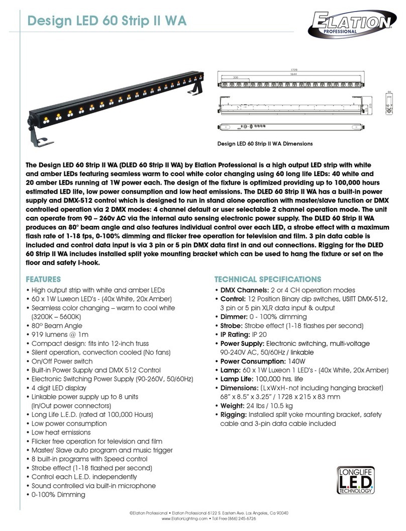 Elation Design LED 60 Strip II WA Technical specifications