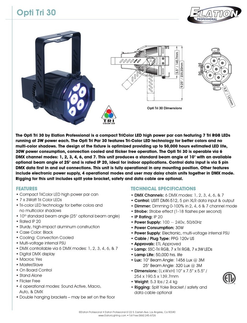 Elation Opti Tri 30 Technical specifications