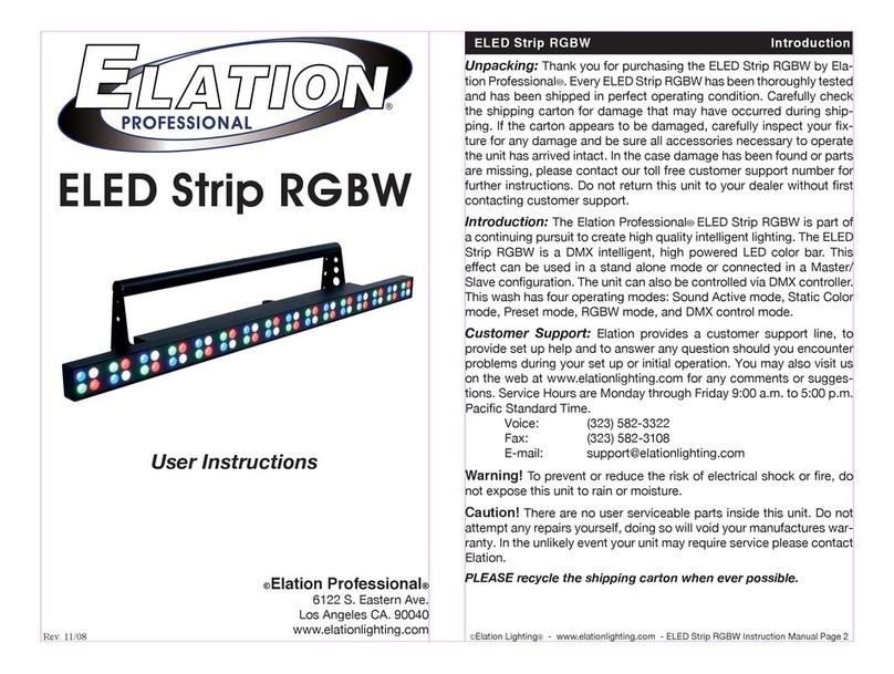 Elation ELED STRIP RGBW User manual