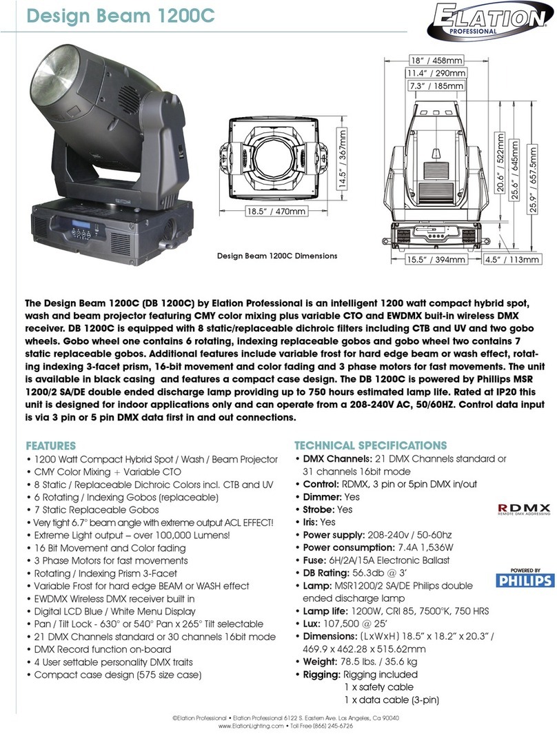 Elation Design Spot 1200C User manual
