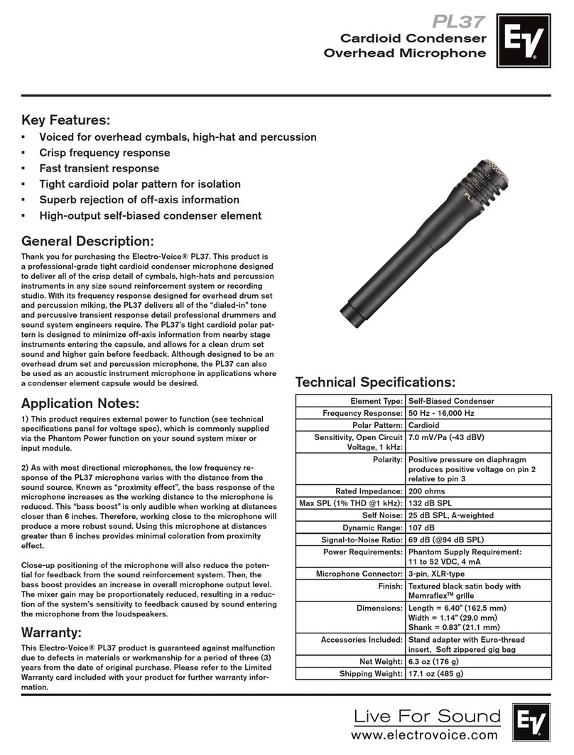 Electro-Voice PL37 Technical specifications