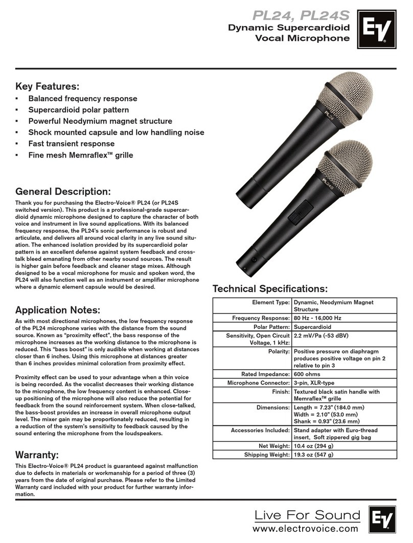 Electro-Voice PL24 Technical specifications