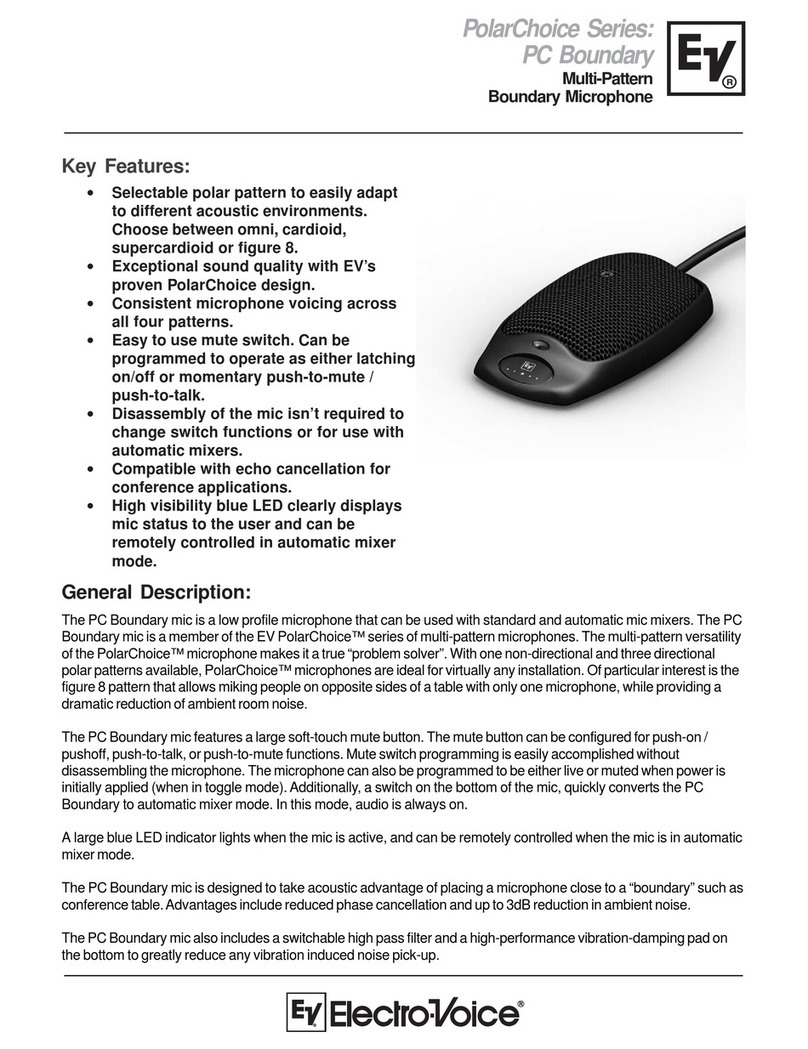 Electro-Voice PC Boundary Specification sheet