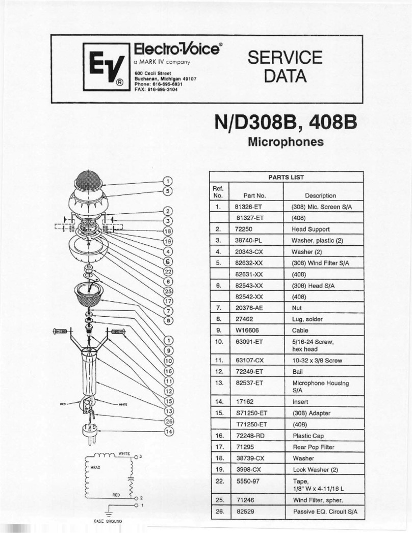 Electro-Voice N/D308B Service data