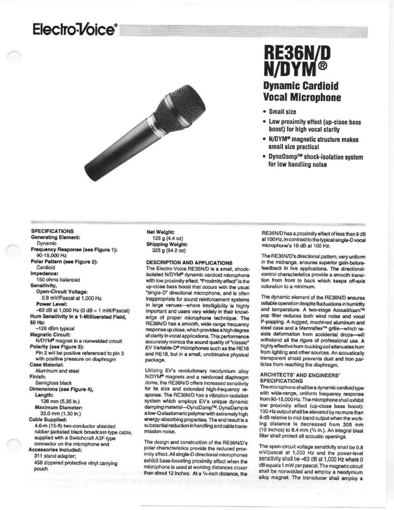 Electro-Voice RE36N/D User manual Electro-Voice RE36N/D User manual