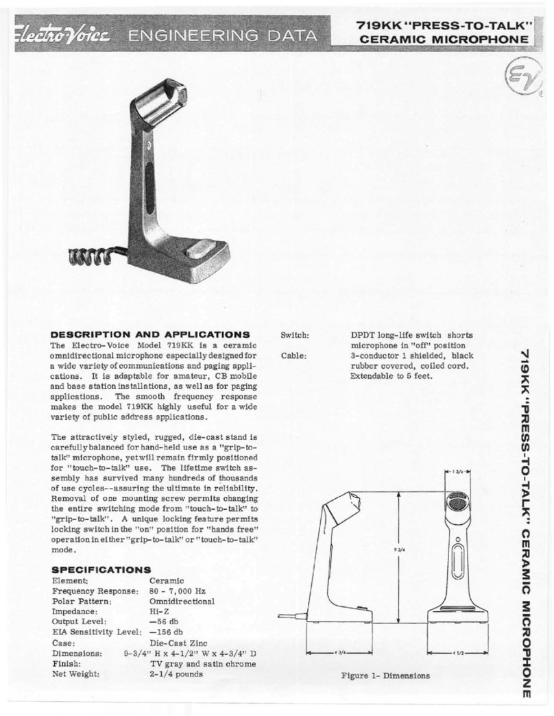 Electro-Voice Press-To-Talk 719KK engineering data