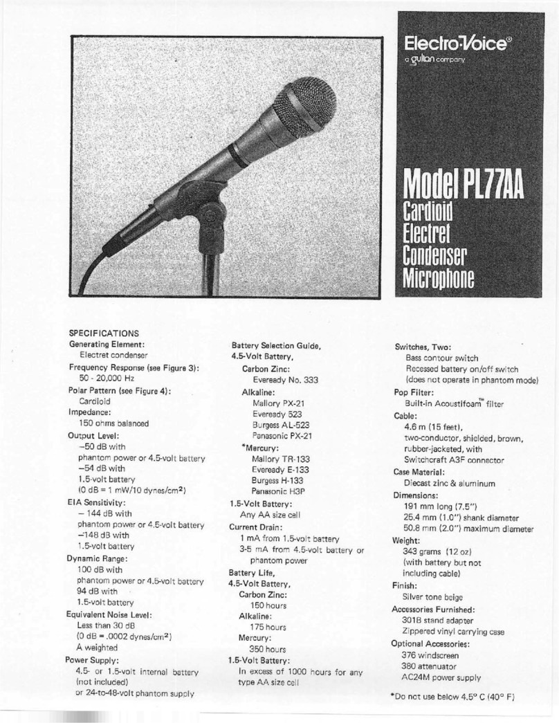Electro-Voice PL77AA User manual Electro-Voice PL77AA User manual