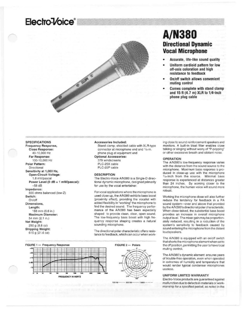 Electro-Voice A/N380 Specifications