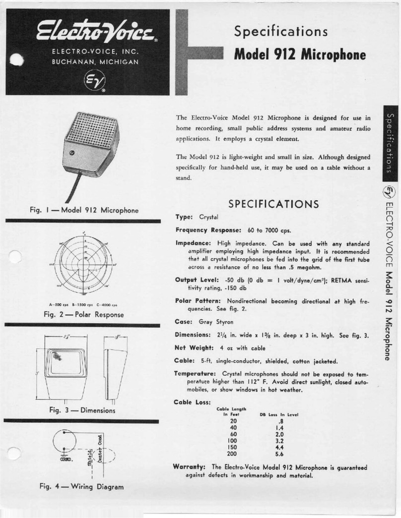 Electro-Voice 912 Specification sheet