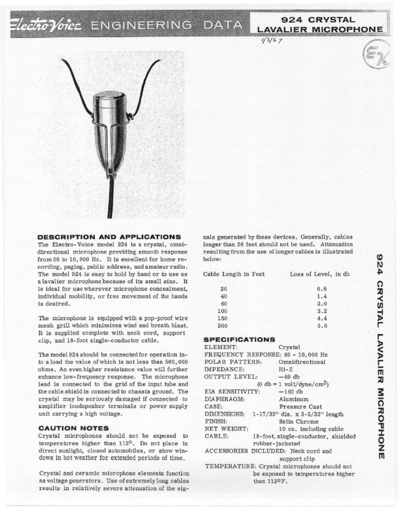 Electro-Voice 924 Dimension Guide