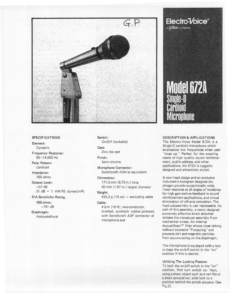 Electro-Voice 672A Specification sheet