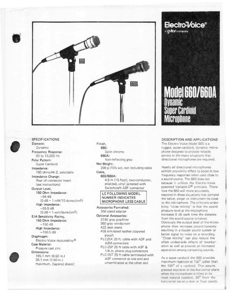 Electro-Voice 660A Specification sheet