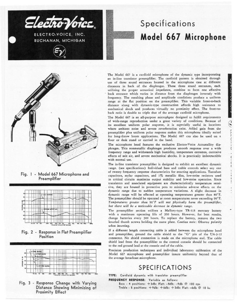 Electro-Voice 667 Specification sheet