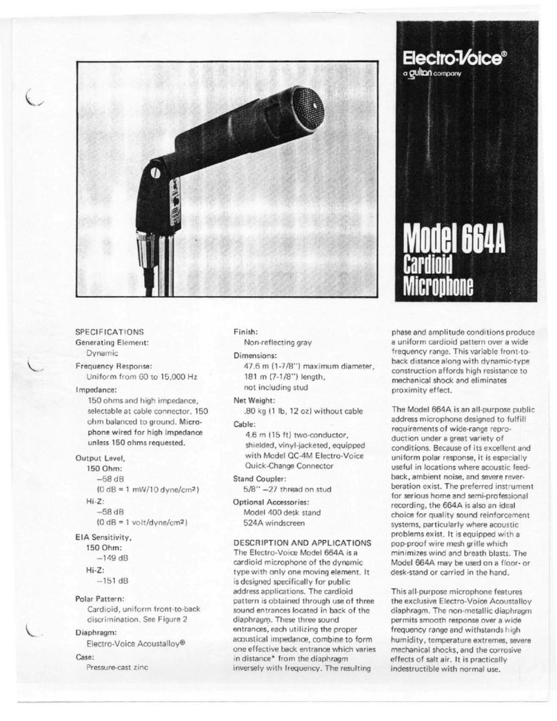 Electro-Voice 664A Specification sheet