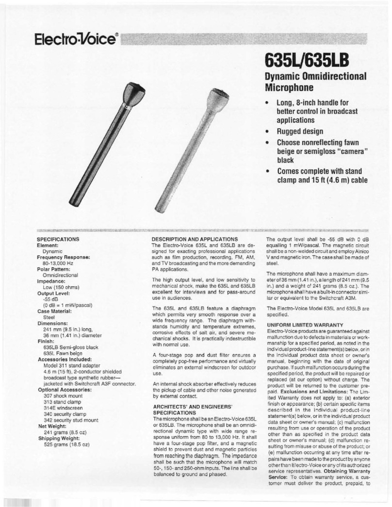 Electro-Voice 635L User manual