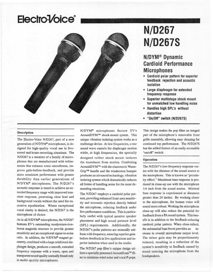 Electro-Voice N/D267 Specification sheet