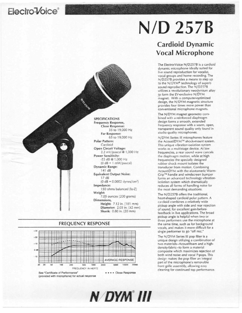 Electro-Voice N/D 257B Specification sheet