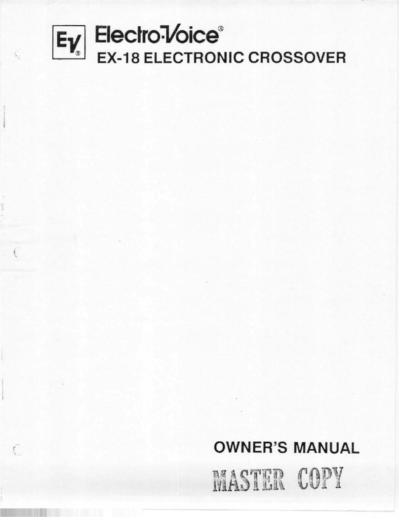 Electro-Voice Electronic Crossover EX-18 User manual