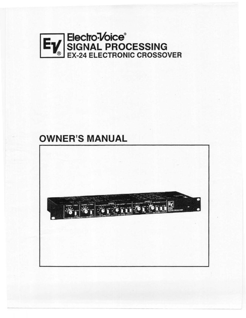Electro-Voice Electronic Crossover EX-24 owner's manual