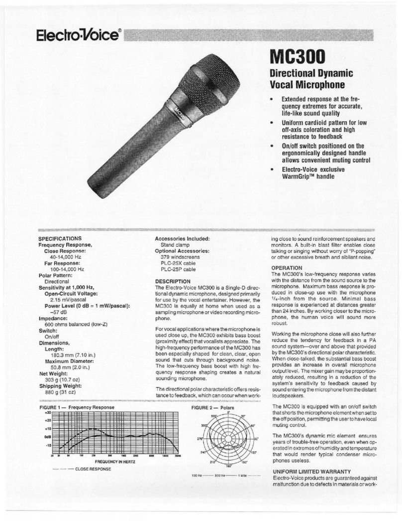 Electro-Voice MC300 User manual Electro-Voice MC300 User manual
