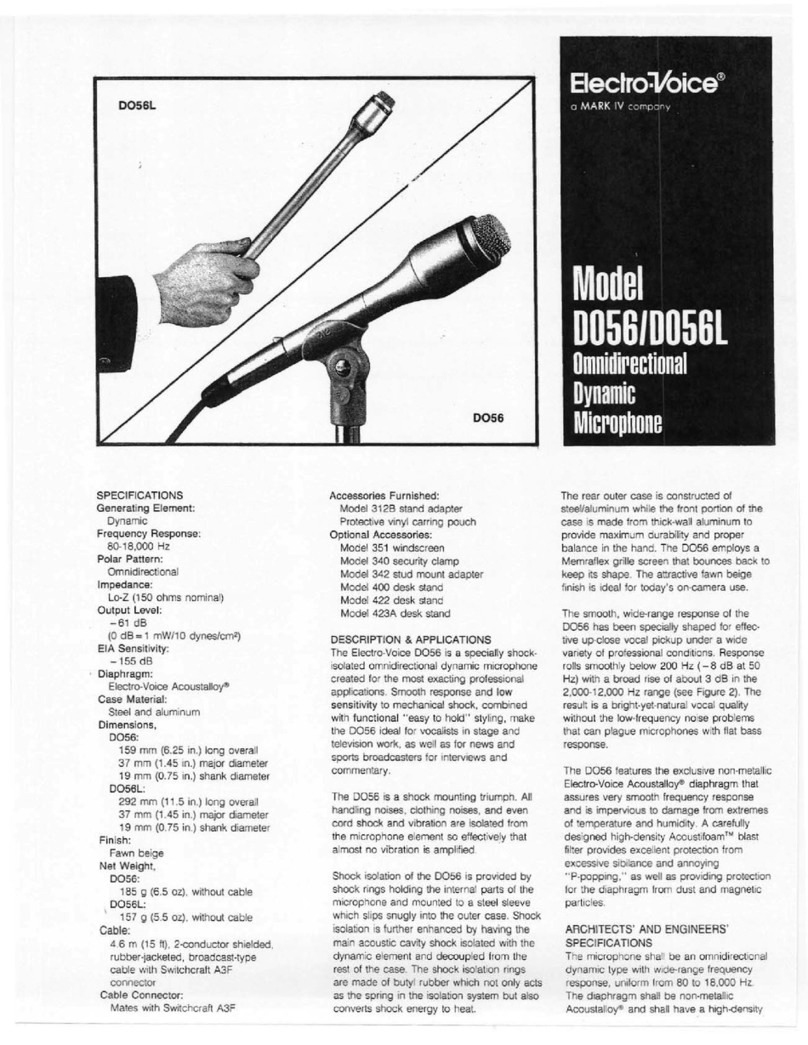 Electro-Voice D056 Specification sheet