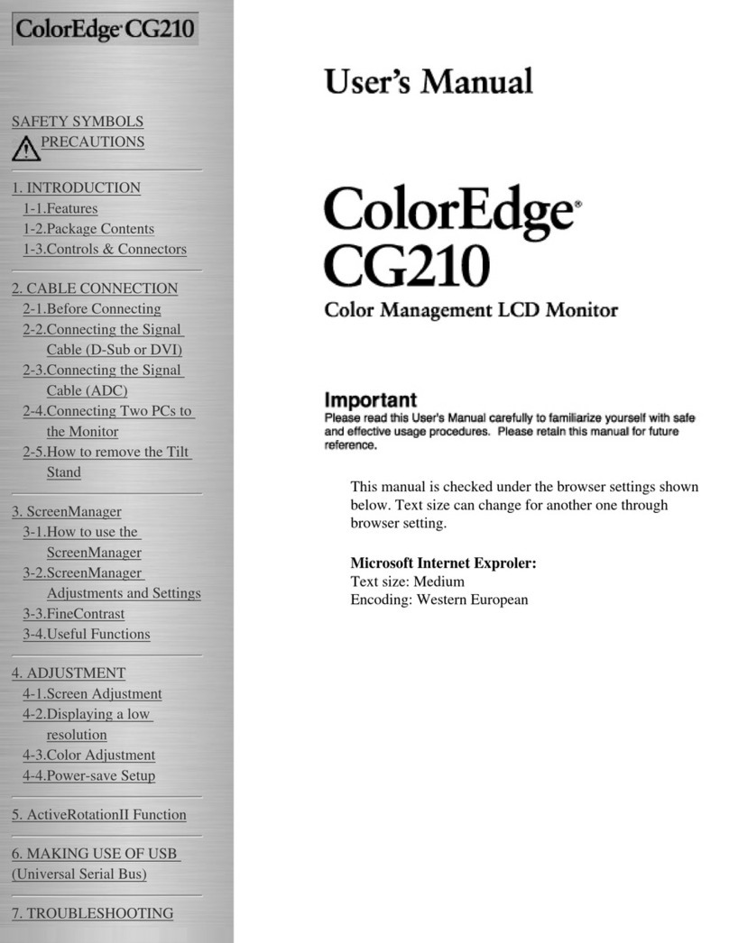 Eizo ColorEdge CG210 User manual