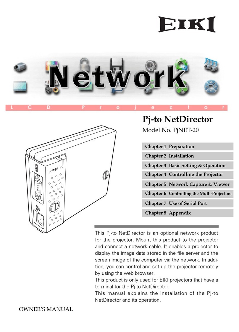 Eiki PjNET-20 User manual