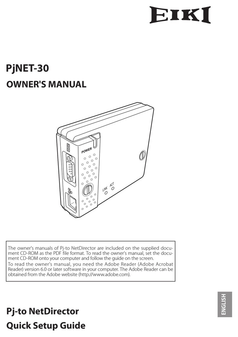 Eiki PJNET-30 User manual