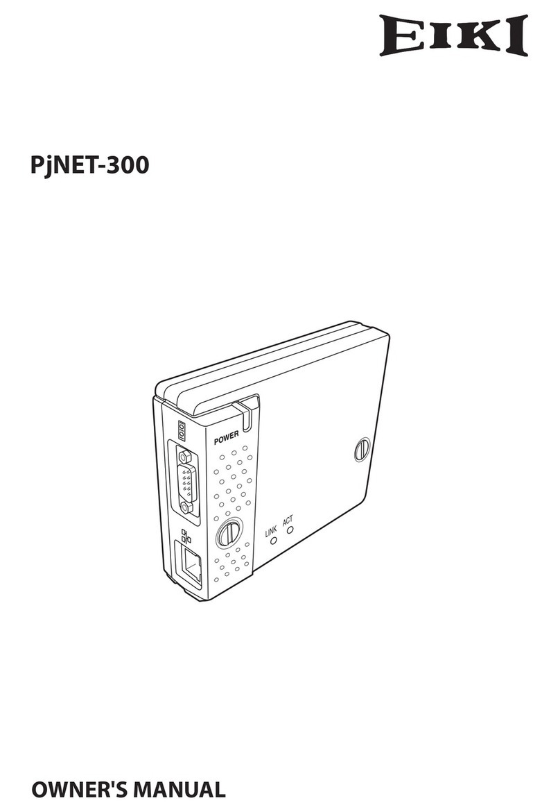Eiki PJNET-300 owner's manual