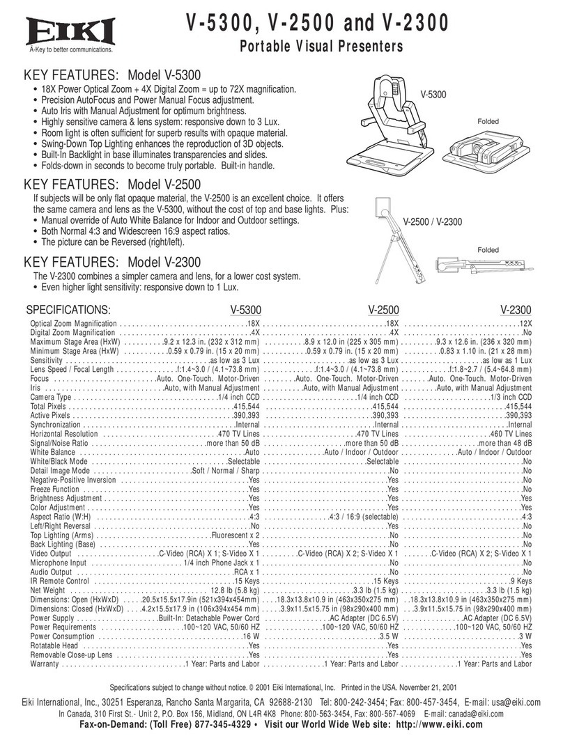 Eiki V-2300 User manual
