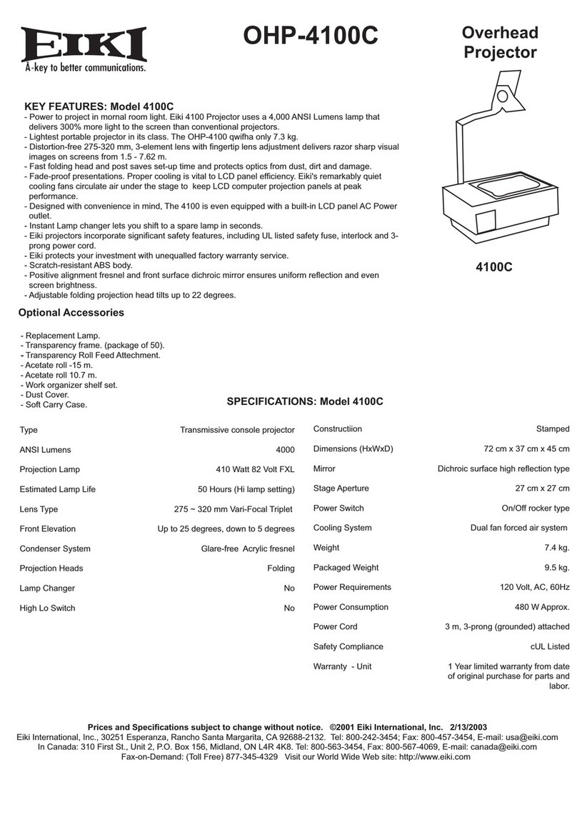 Eiki OHP-4100A User manual