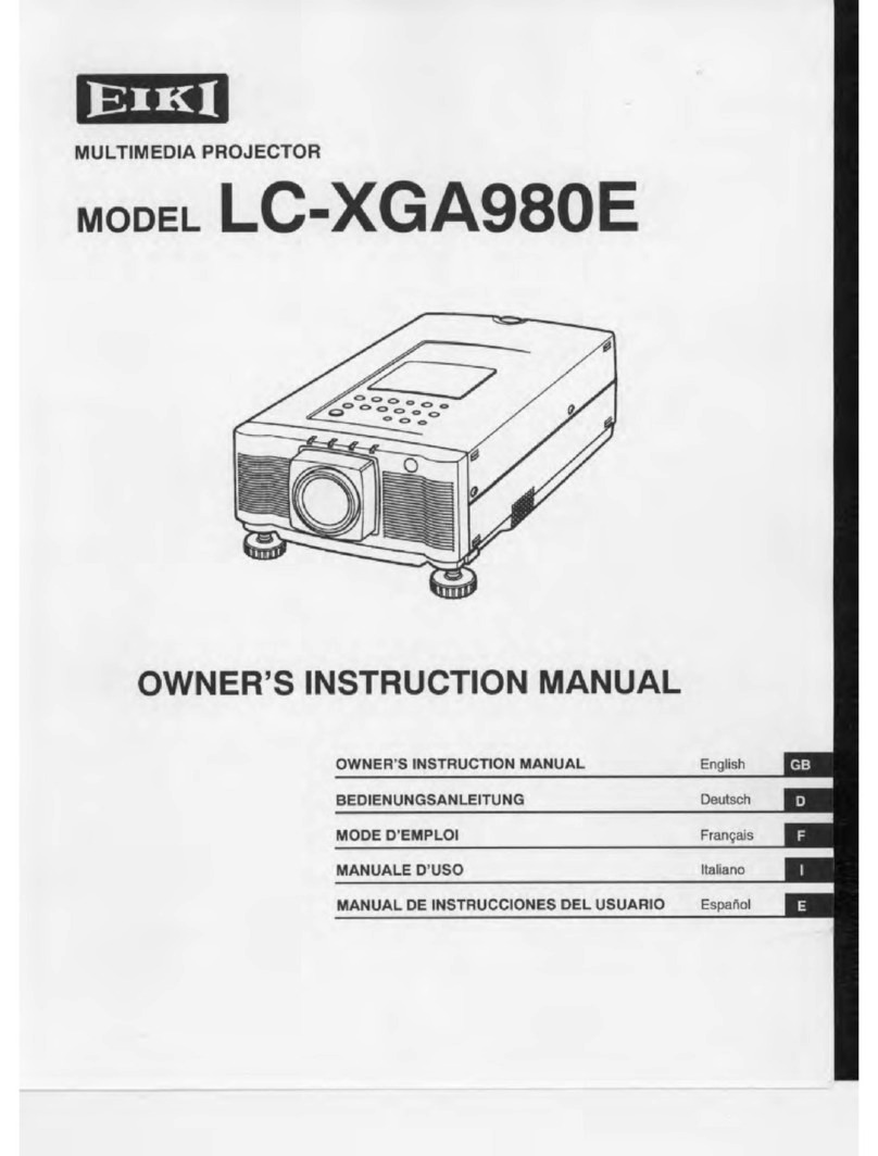 Eiki LC-XGA980E Setup guide Eiki LC-XGA980E Setup guide