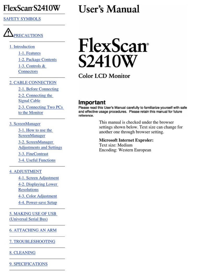 Eizo FlexScan S2410W User manual
