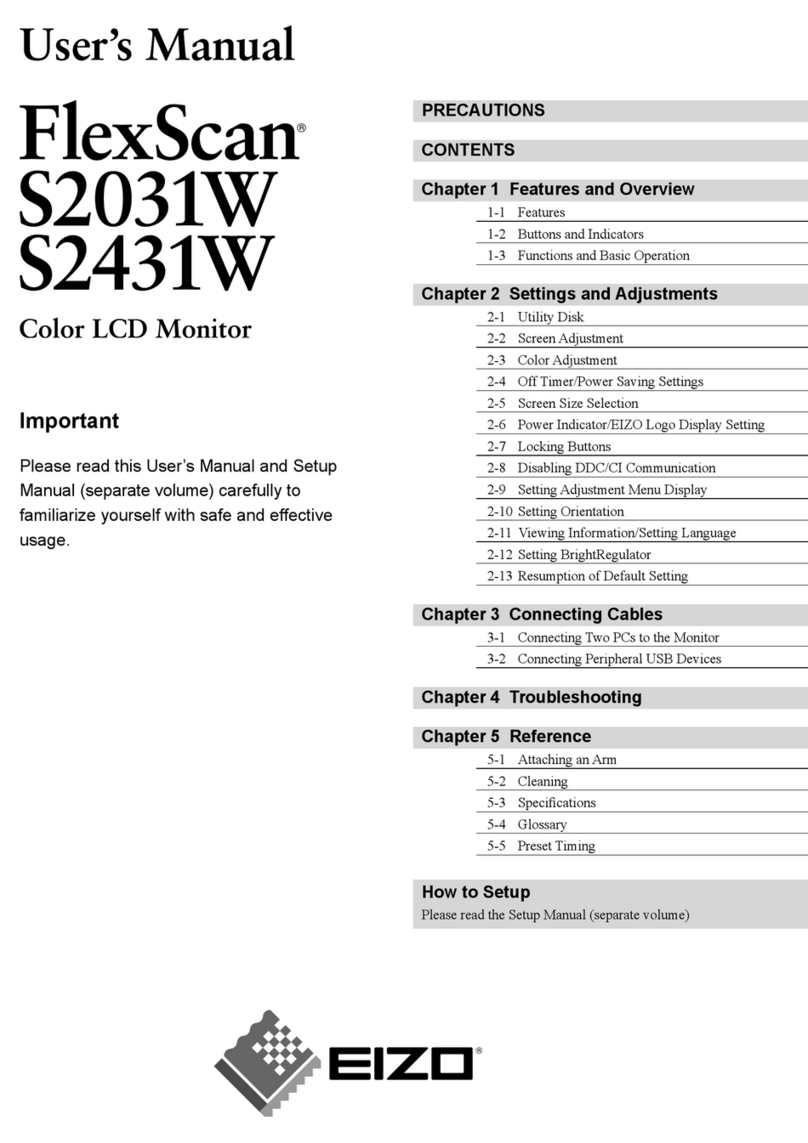 Eizo FlexScan S2031W User manual