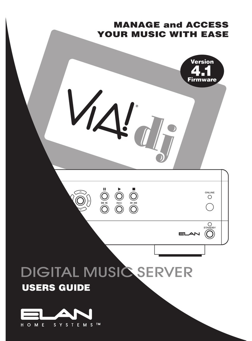 Elan Digital Music Server user guide