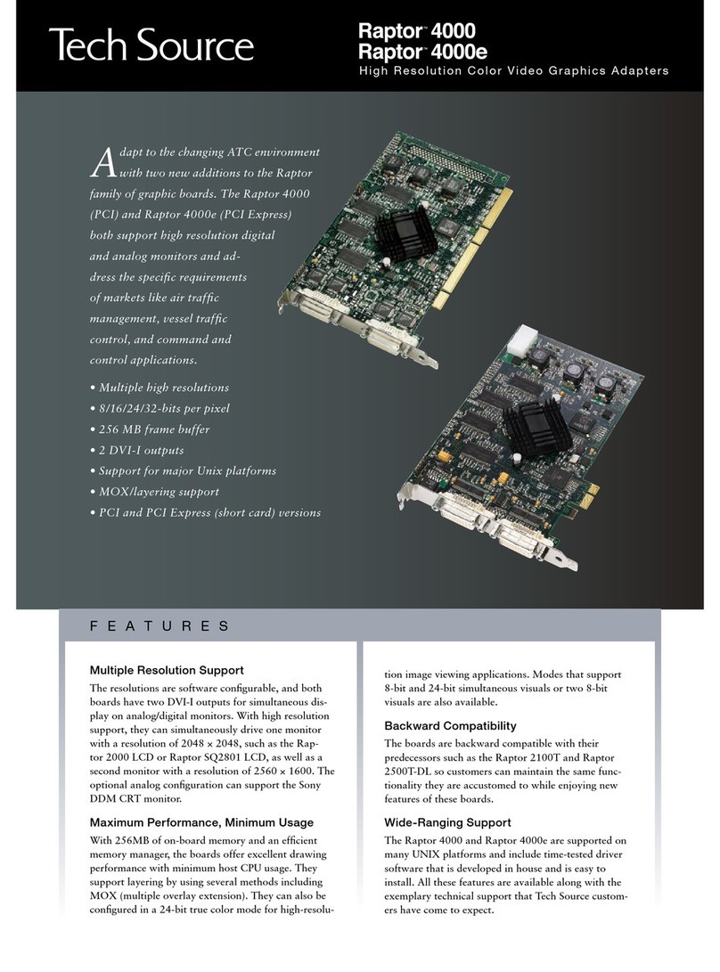 Eizo Raptor 4000 Specification sheet