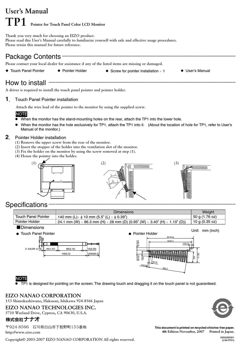 Eizo TP1 user manual