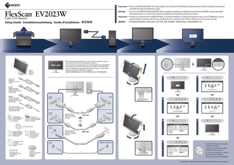 Eizo FlexScan EV2023W User manual