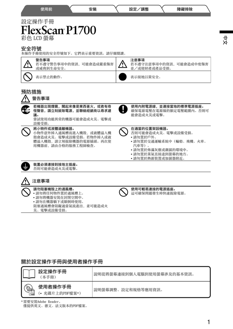 Eizo EIZO FlexScan P1700 User manual