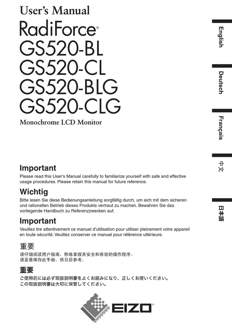 Eizo RadiForce GS520 Quick start guide
