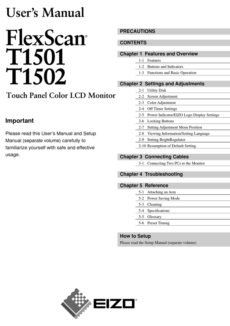 Eizo FlexScan T1501 User manual Eizo FlexScan T1501 User manual