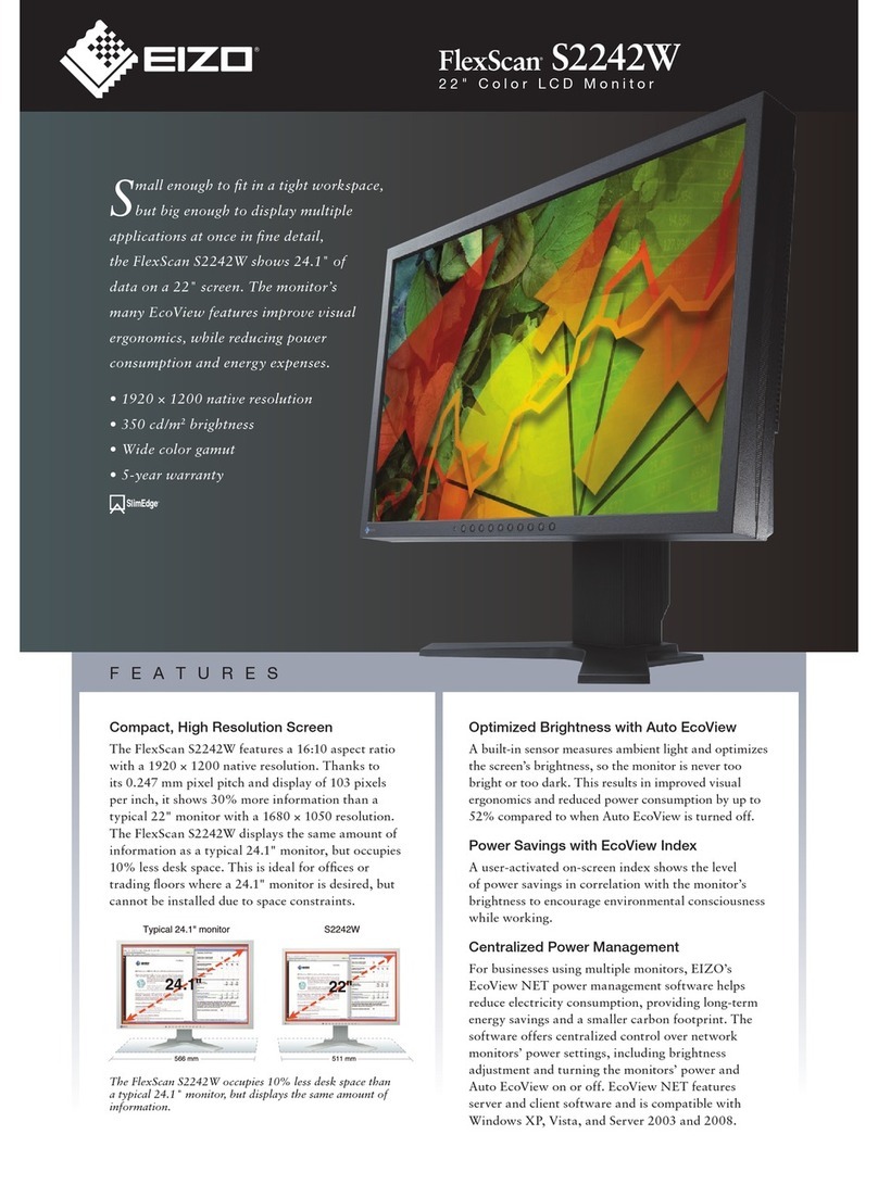 Eizo FlexScan S2242W User manual