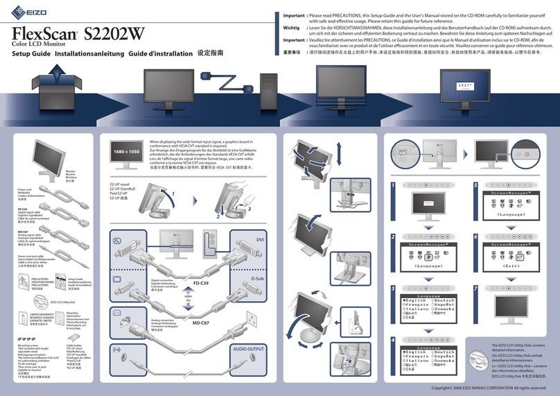 Eizo FlexScan S2202W User manual